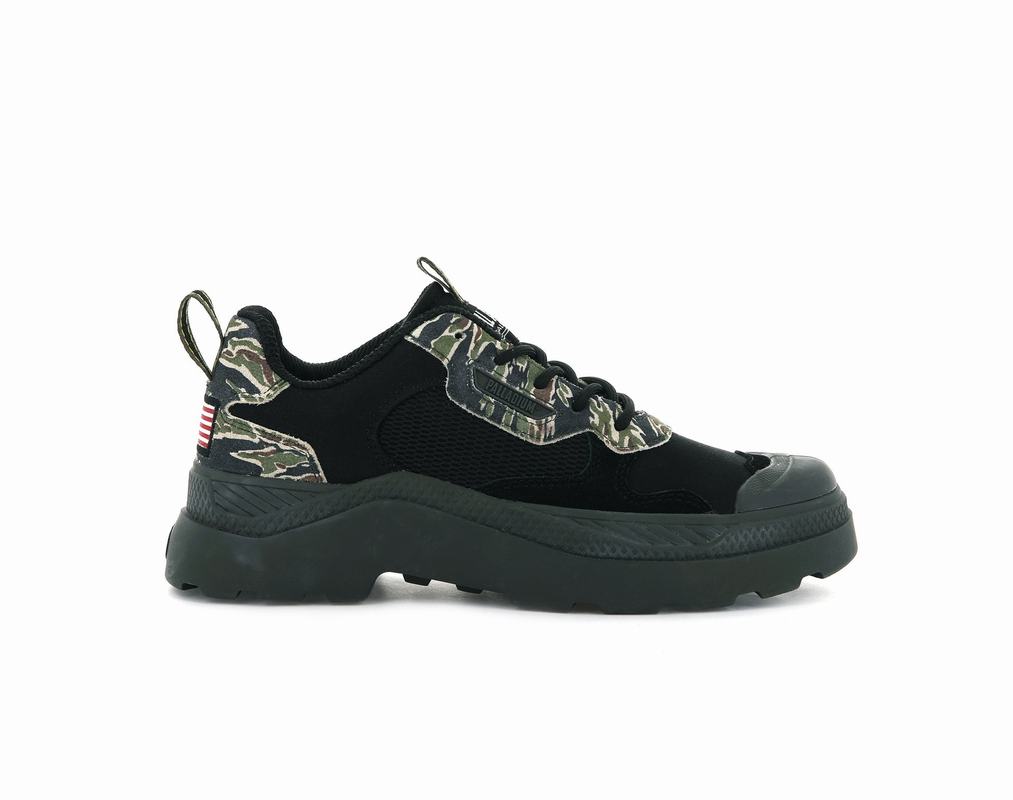 Palladium Pallakix 90 Low Camo Damen Niedrige Sneaker Schwarz/Mehrfarbig ||306217-NIB||